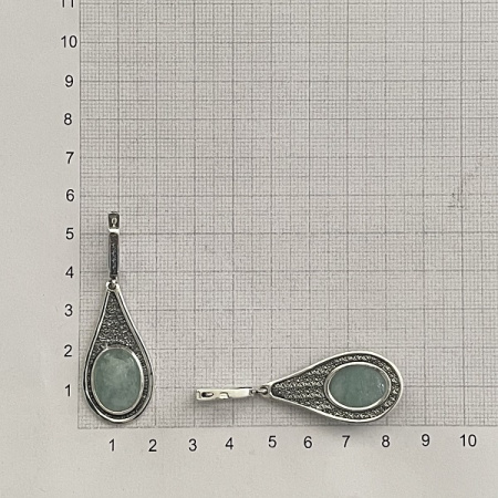 Серебряные серьги Капелька